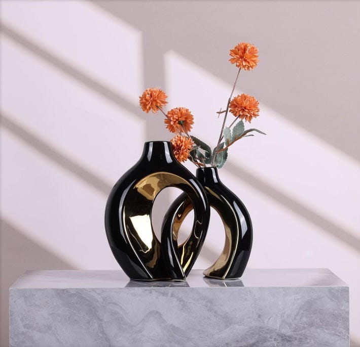 ENTANGLED LOVING COUPLE VASE - Style 2-White / Ceramic | Matt Finish / Set of 2