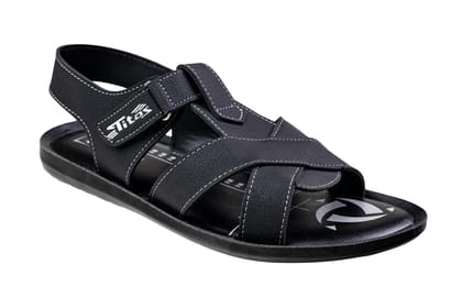 Titas Gents Black Sandal PU-Black / 6