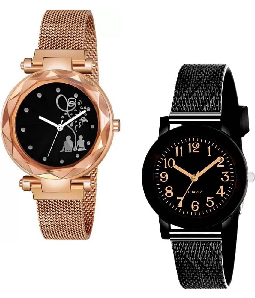 Cosmic - Multicolor PU Analog Couple's Watch