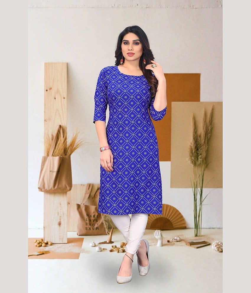 KETAKI FASHION Pack of 1 Crepe Printed Straight Women's Kurti - ( Multicolor )