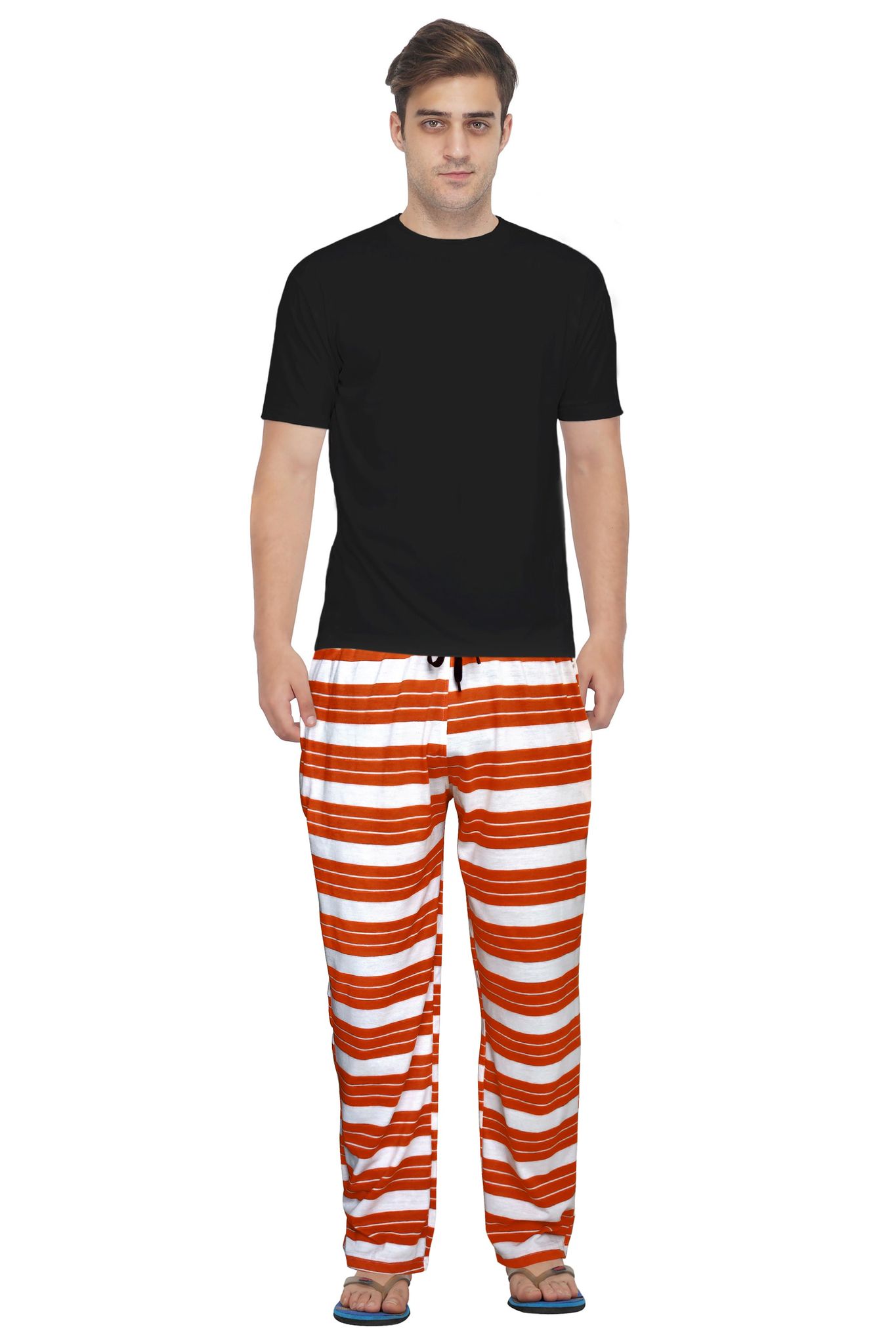 Orange and White Check Pyjama-S