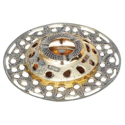 Handcrafted Brass Ashtray | Luxury Smoking Tray, Height : 1 Inch (ZMAS155 D)