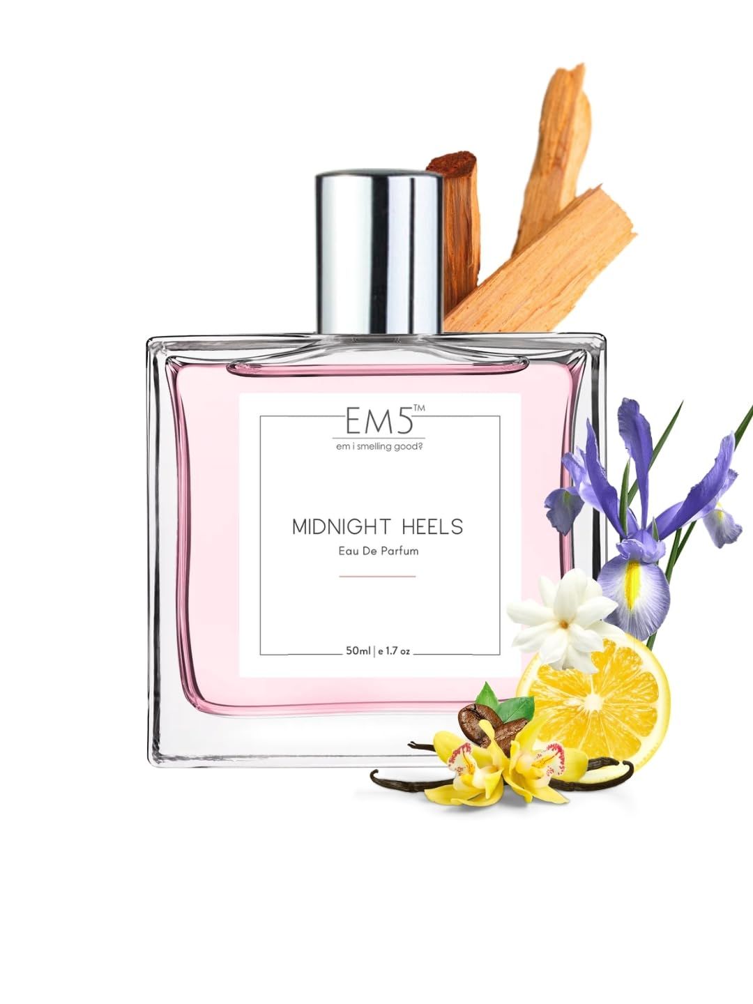 EM5 Midnight Heels Perfume for Women | Sweet Warm Spicy Vanilla Powdery Fragrance | 50ml Unisex Eau de Parfum Spray | Luxury Gift for Her EM5 Midnight Heels Perfume for Women | Sweet Warm Spicy Vanilla Powdery Fragrance | 50ml Unisex Eau de Parfum Spray 