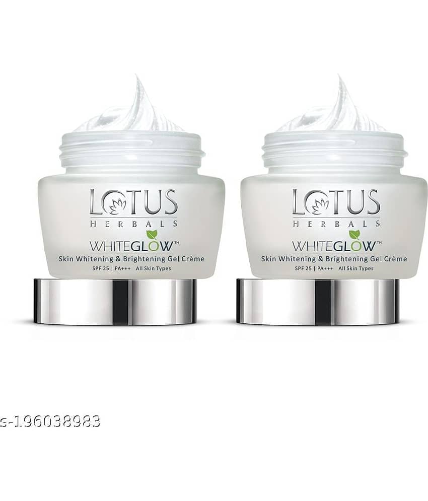 Lotus Herbals WhiteGlow Skin Whitening And Brightening Gel Cream 40g (Pack of 2)