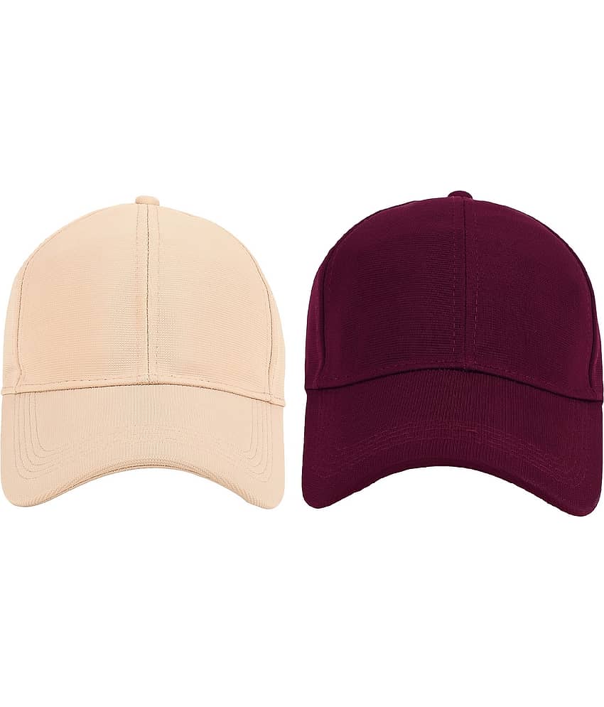 Zacharias - Multi Color Cotton Blend Men's Cap ( Pack of 2 )