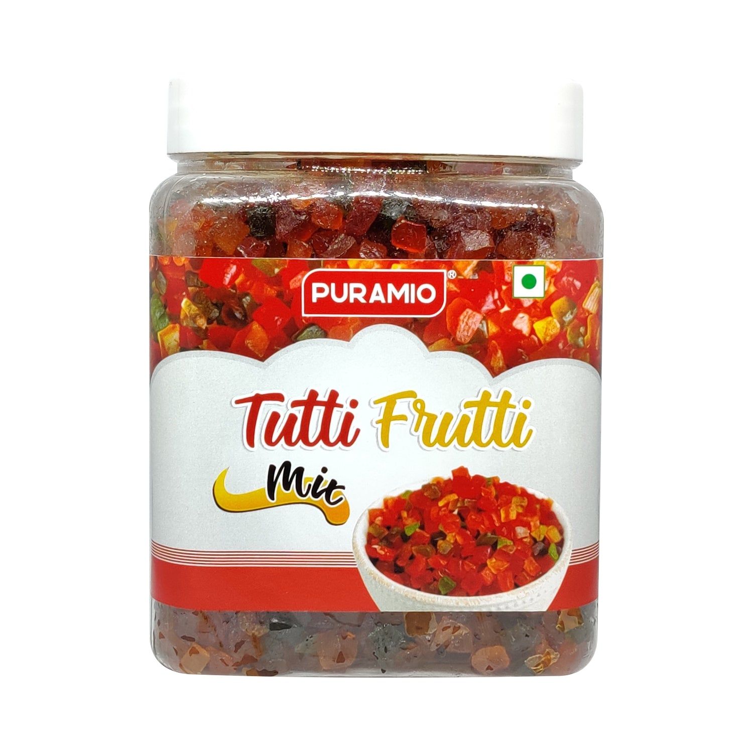 Puramio Tutti Frutti - Mix (Fresh Chery Candies For Cakes, Cookies, Icecream Decoration), 800 gm