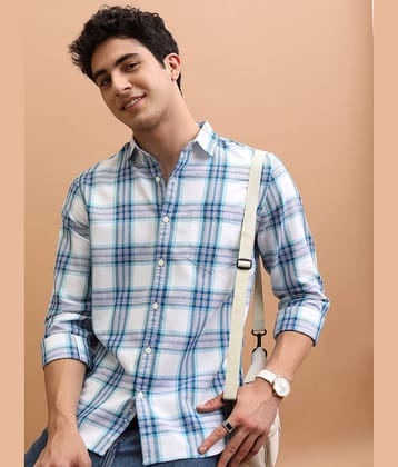 Highlander Cotton Blend Slim Fit Checks Full Sleeves Men's Casual Shirt - Multicolor ( Pack of 1 )