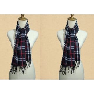 PACK OF 2 ANTIQ WORLD Checkered Men Women Muffler