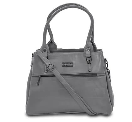 Geometric Fusion  Handbag  | JOTHI Women Grey Shoulder Bag
