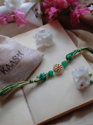 Mangal Mint Meenakari Rakhi-Green