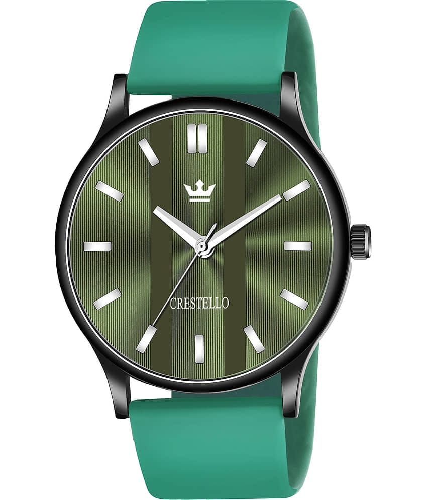 Crestello - Green Silicon Analog Men's Watch