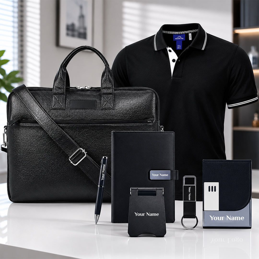 Everyday Executive Laptop Bag Gift Set with Polo T-Shirt