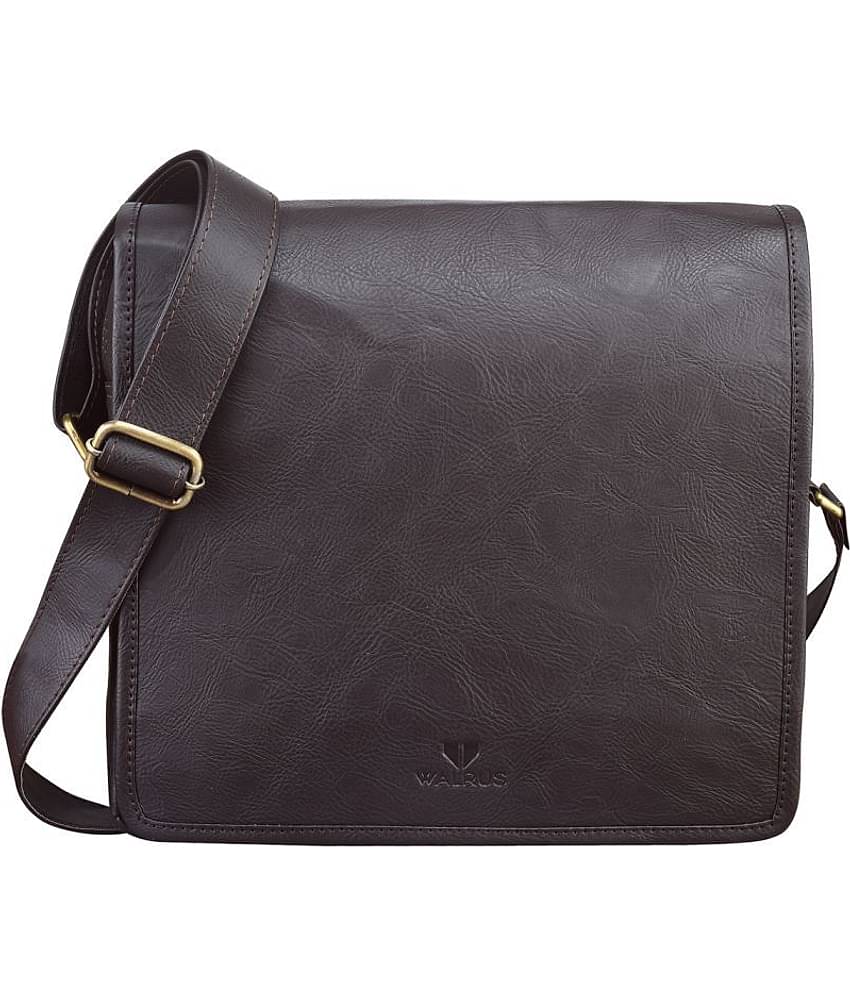 Walrus WMB-MRN-090909 Brown Synthetic Office Messenger Bag