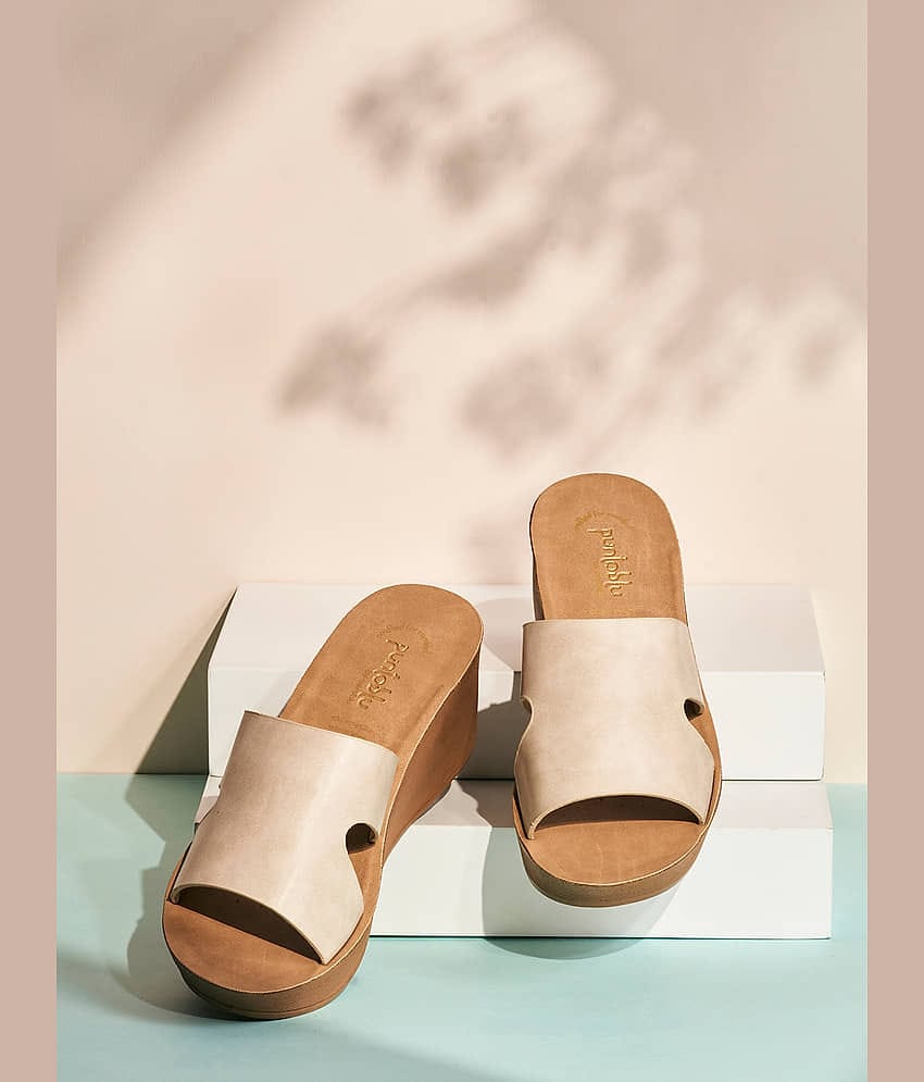 Puntoblu Beige Women's Sandal Heels