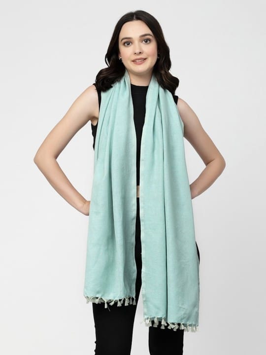 Women Tasseled Cotton Stole