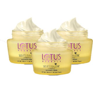 Lotus Herbals Whiteglow Vitamin C Radiance Cream Spf 20  For Dark Spots   Anti Pollution 50G( Pack Of 3)