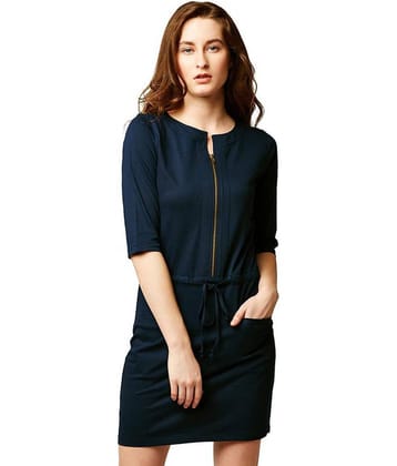 Miss Chase Women Cotton Shift Dress ( Maroon )