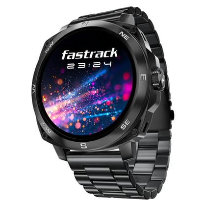 Fastrack Radiant FX3 Smart Watch, 3.63 CM AMOLED Display, Functional Crown, AOD & DND Mode, SingleSync BT Calling, AI Voice Assistant, Women's Health Tracking, 100+ Sports & Smartwatch Faces (Black) Fastrack Radiant FX3 Smart Watch, 3.63 CM AMOLED Displa