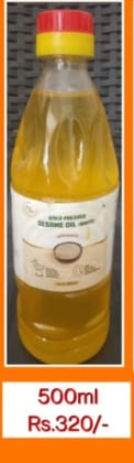 Cold Pressed White Sesame Oil (500ml) | Pure & Natural | Culinary & Wellness