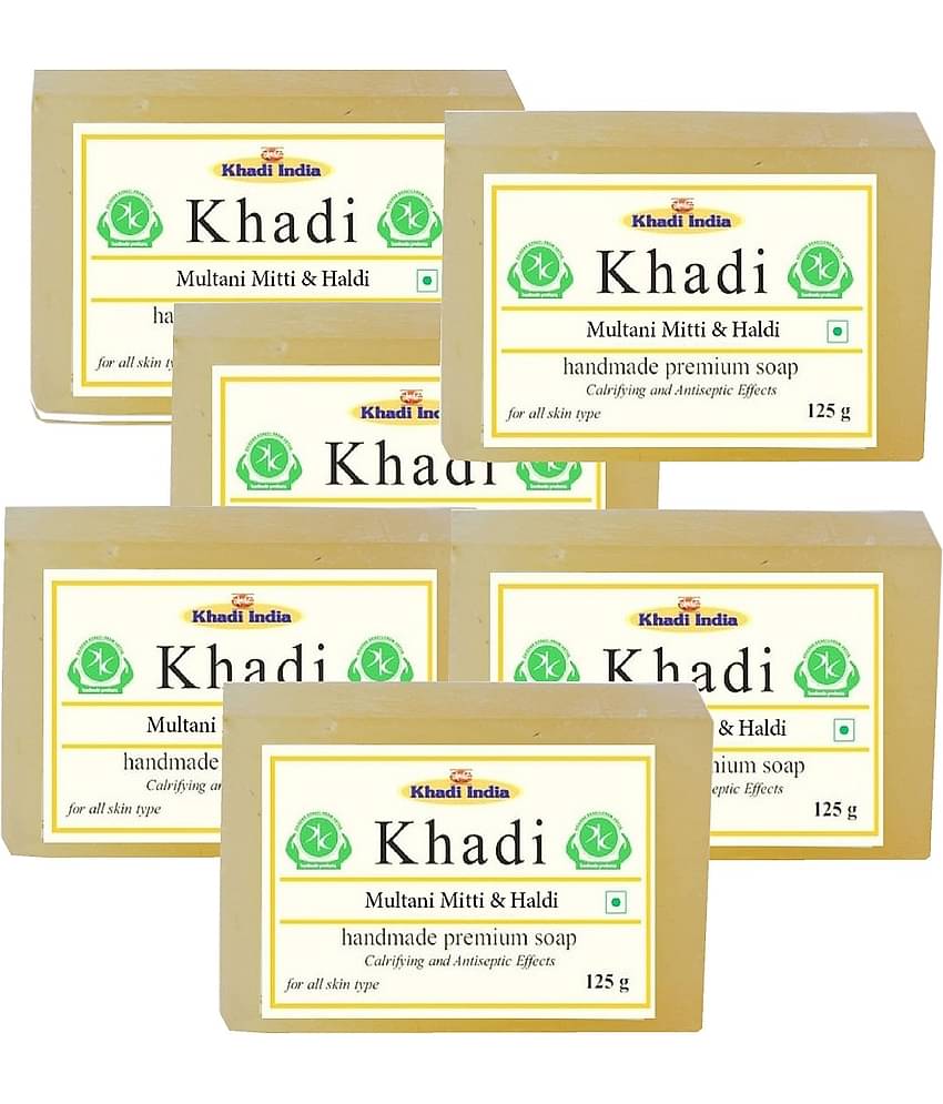 Premium Khadi Multani Mitti   & Haldi Soap 750 g Pack of 6