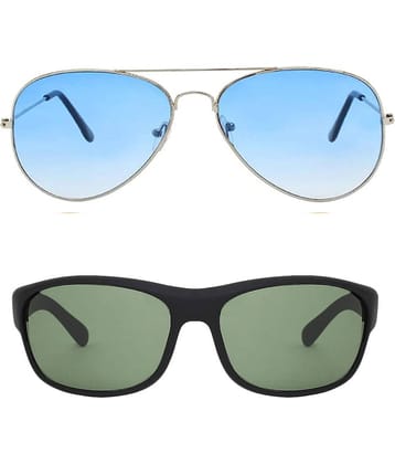 Kanny Devis - Silver Pilot Sunglasses ( Pack of 2 )