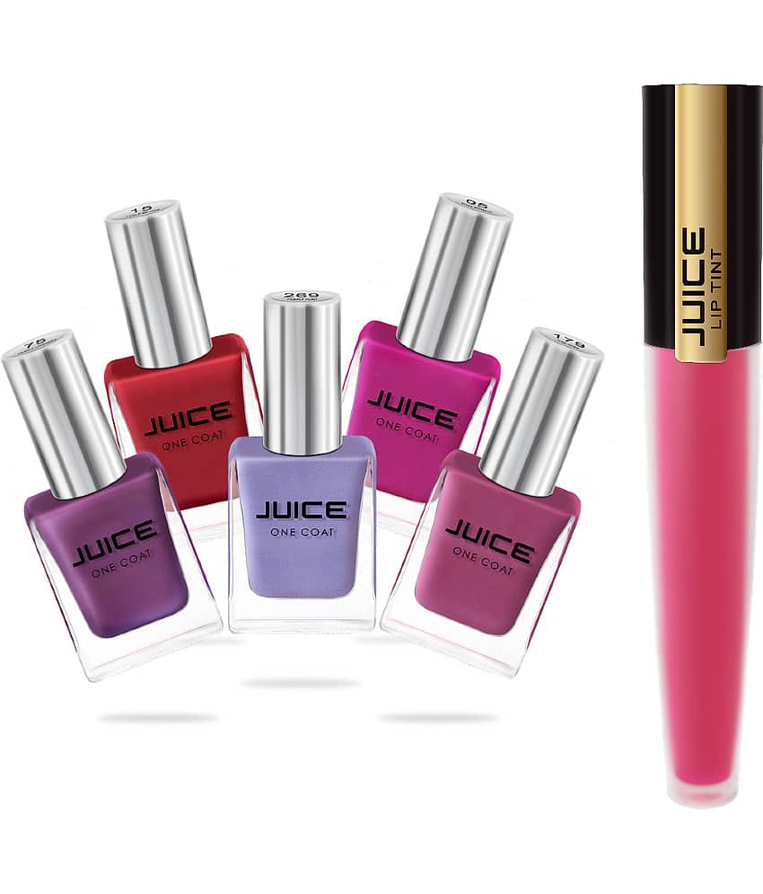 Juice PINK,RED,LAVENDER,PINK ROSE,PURPLE Nail Polish 5,15,75,179,269,M-85 Multi Glossy Pack of 6 59 mL