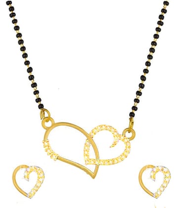 Darshini Designs - Golden Mangalsutra Set ( Pack of 1 )