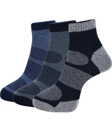 Dollar Cotton Blend Men's Self Design Olive Ankle Length Socks ( Pack of 9 )