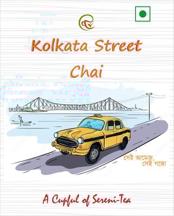 Camellia Twigs Kolkata Street Chai l With Notes of Indian Spices l Indian Street Chai l Piquant Blend of High Grown CTC with Darjeeling Leaves l 200 gm Resealable Pouch l 100 servings