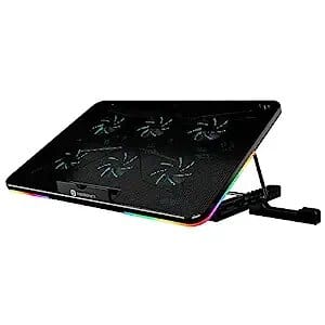 Portronics My Buddy Air RGB Lit Gaming Laptop Cooling PadStand (Black)