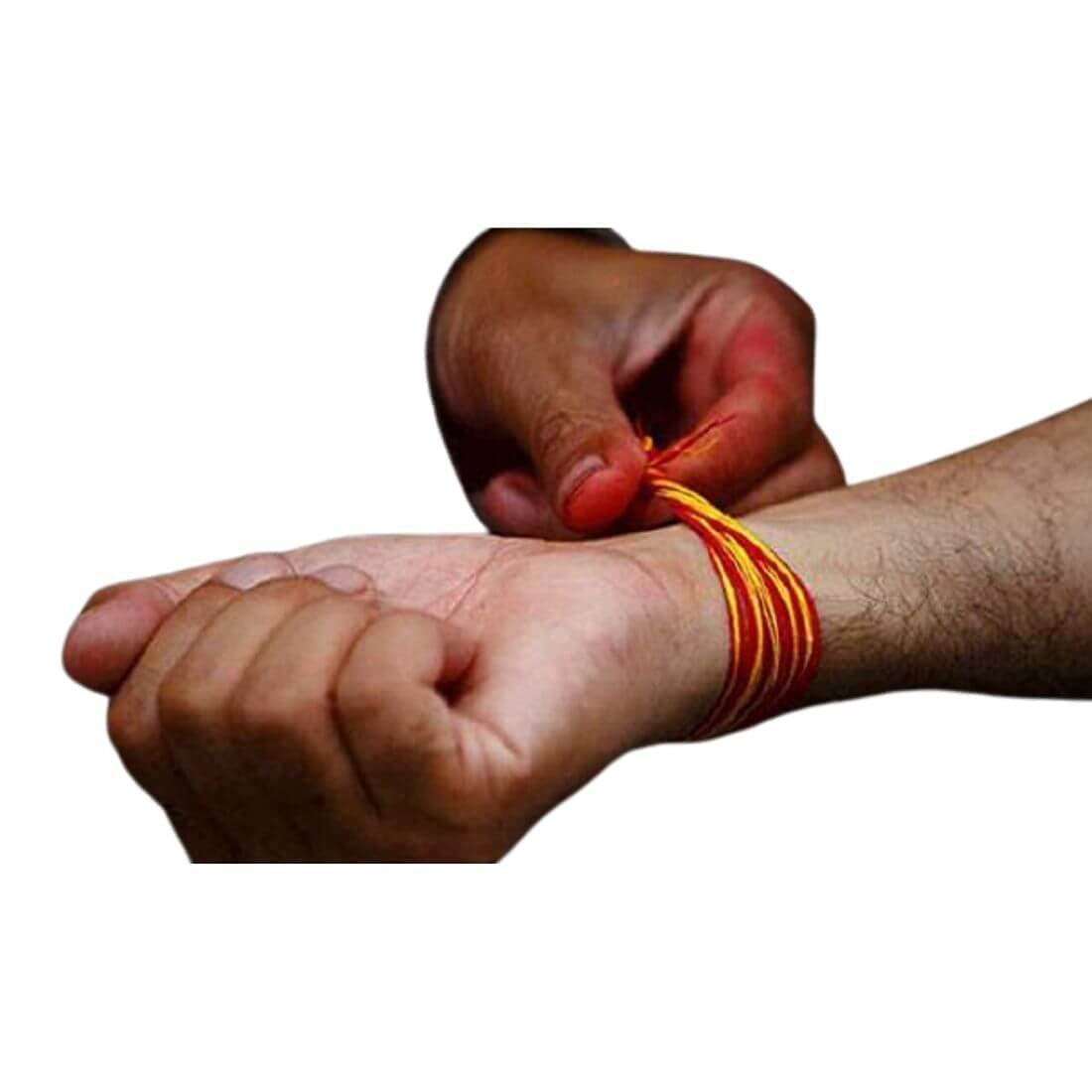 MAYAPURI Kautuka (Red-Yellow Coloured Ritual Protection Thread) Kalava, Mauli, Raksasutra, Lal Dhaga
