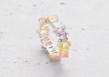 Asymmetrical Eternity Ring - Multicolour