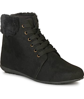 Saheb Black Women's Ankle Length Boots