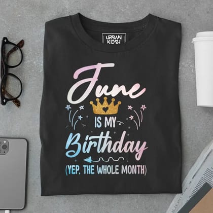 June is my Birthday Exclusive Premium Birthday T-Shirt-Black / S