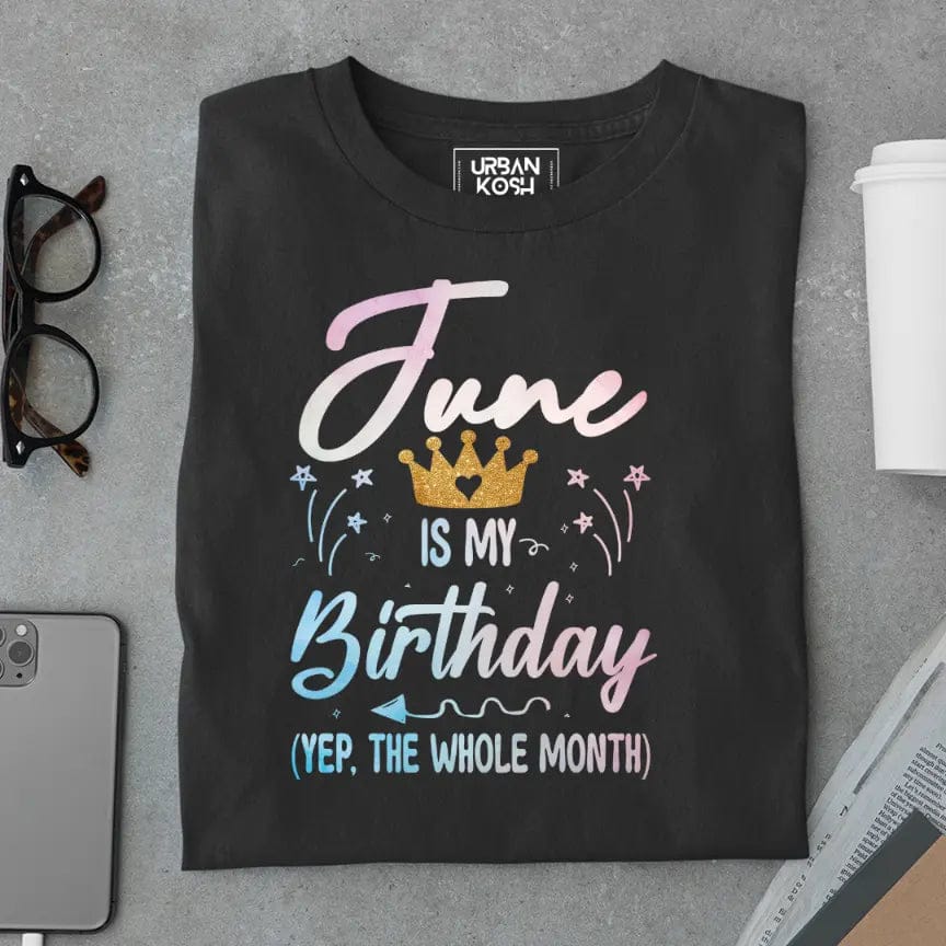 June is my Birthday Exclusive Premium Birthday T-Shirt-Black / S