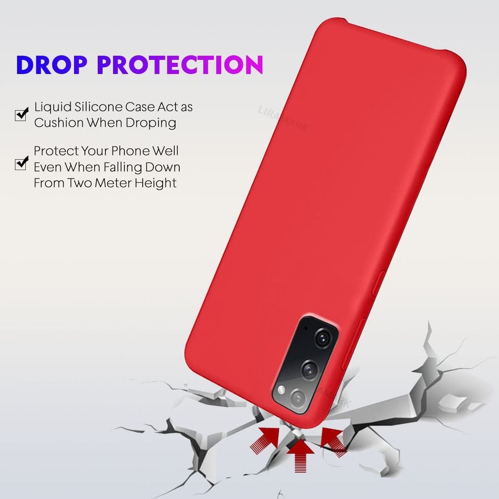 LIRAMARK Liquid Silicone Soft Back Cover Case for Samsung Galaxy Note 20