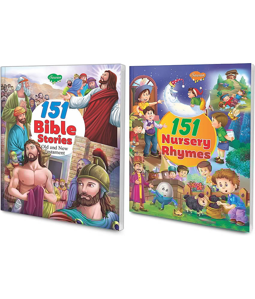 Sawan Present Set Of 2 Story Books | 151 Series | Bible Stories & Nursery Rhymes (Perfect Binding, Manoj Publications Editorial Board)