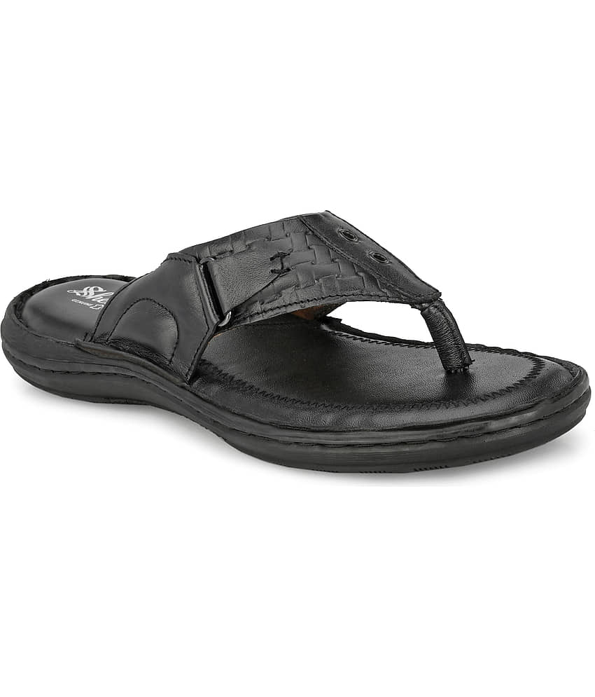 SHENCES - Brown Men's Leather Slipper