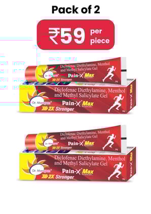Dr. Morepen Pain-X Max Pain Relief Gel, Back, Neck & Joint Pain Relief Gel Pack Of 2