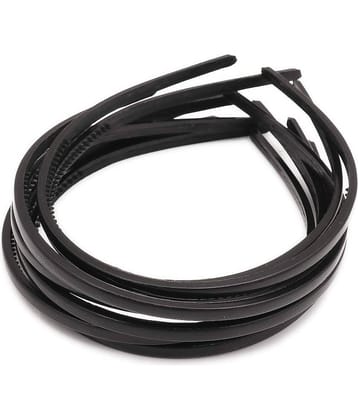 VSAKSH Women's Pack of 2 Black Plain Craft Plastic Hair Bands