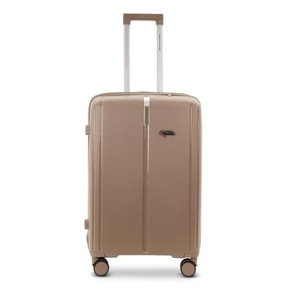AMERICAN TRAVELLER Tokyo Polypropylene Luggage Trolley Bag Single Small | TSA-Type Lock, 360 degree Spinner Wheels, Durable Hard Shell Suitcase for Travel (1, Khaki, S (20))