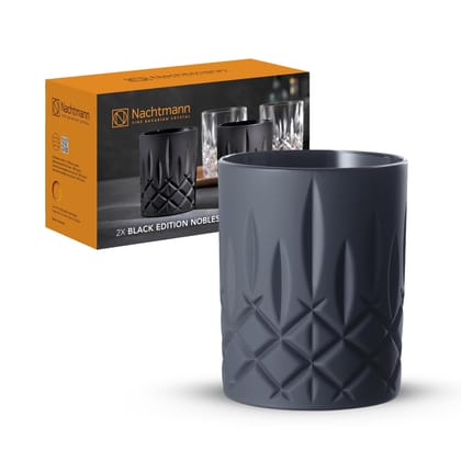 Nachtmann Noblesse Whisky Black Glass Set Of 2