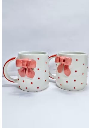 Cermco| Handcrafted Ceramic Mug Glossy Finish, Artistic Design | Perfect for Kitchen & Dining