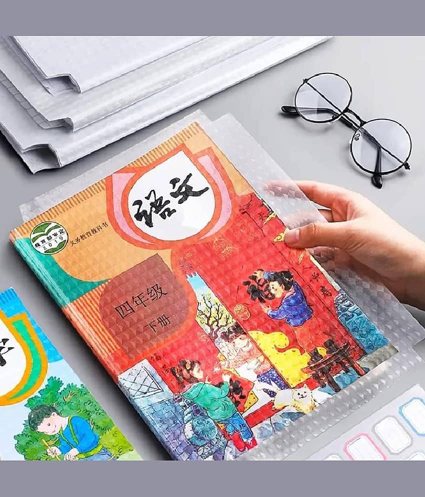 Villy [30 Pcs- 3 Different Sizes - 10 Each] Transparent Paper Sticker Book Cover Film Clear Matte for Craft 30Pcs,Waterproof School Textbook Protective Case Cover