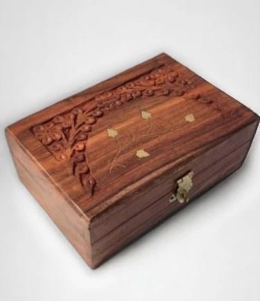 Vintage Wooden Jewellery Storage Box