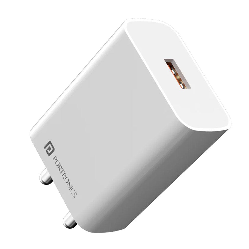 Portronics Adapto One Pro 18W Charging Adapter Portronics Adapto One Pro 18W Charging Adapter - White