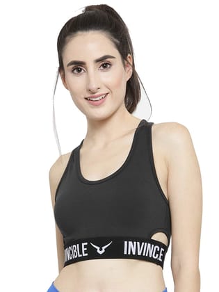 Invincible Women’s Functional Pocket Sports Bra-Black / XS