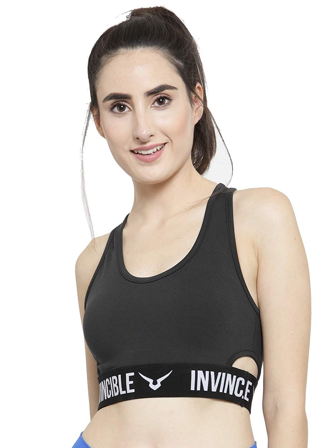 Invincible Women’s Functional Pocket Sports Bra-Black / XS