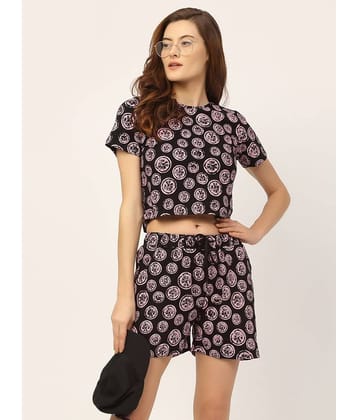 Rigo Women's Cotton Crop Top ( Black )