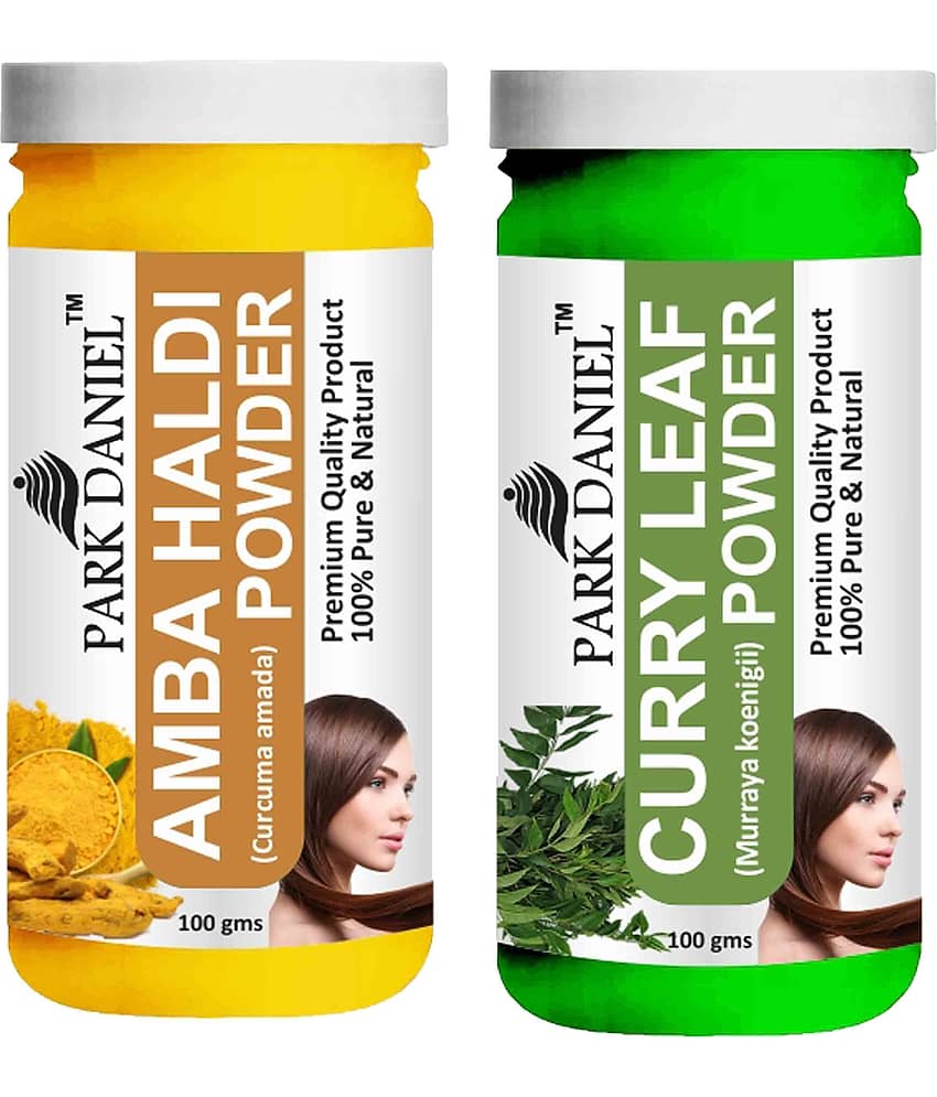 Park Daniel Amba Haldi and Curry Leaf Powder Deep Repair Hair Mask For Damaged Hair Pack of 2 of 100 Grams(200 Grams)